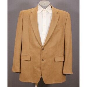 Lauren Ralph Lauren Blazer Mens Tan Faux Suede Sport Coat Jacket 46XL